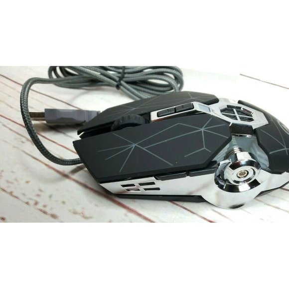 Gaming Mouse Wired Silent Mouse Multiple Colored LED Backlight Light Up 1600DPI - Picture 6 of 12